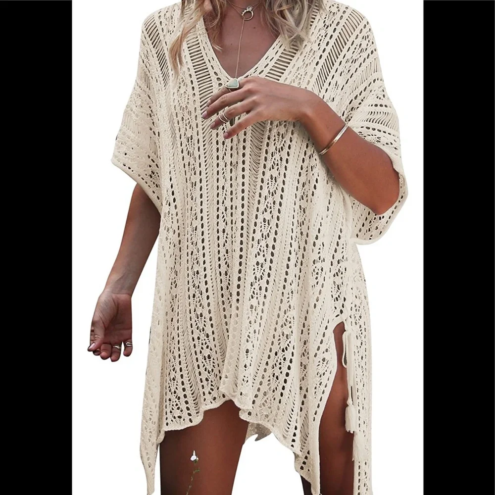 BRAND NEW WOMENS STYLISH BEACH COVER UP NWT - Picture 2 of 7